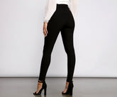 High Waist Belted Skinny Pants insstreet